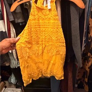 Alya Vibrant Yellow Lace Blouse